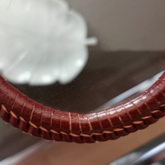 'Patricia Nash'  ARIANNA Russian Gold Paper clip link & Leather - Picture 2 of 10